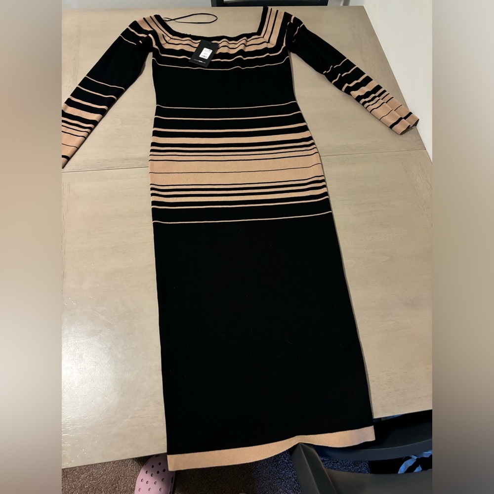 New with tags fashion nova sweater dress off the shoulder bodycon long sleeve
